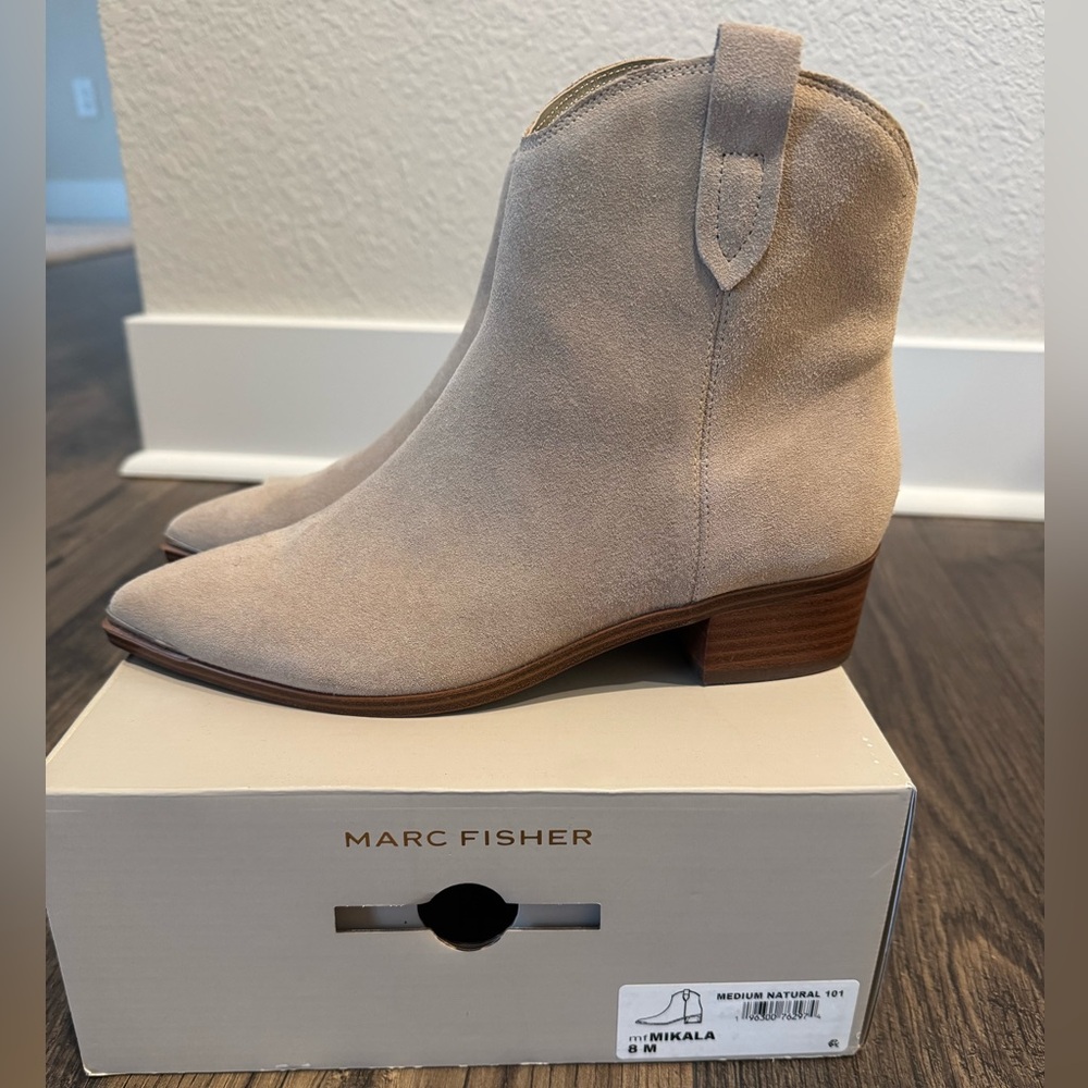 Marc Fisher Women's Natural Suede Ankle Boots